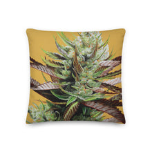 Load image into Gallery viewer, Super Lemon Haze cannabis throw pillow