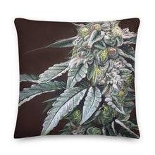 Load image into Gallery viewer, Boston Cream Pie cannabis throw pillow