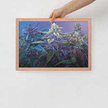 Load image into Gallery viewer, PURPS framed 18x12 print - red oak frame