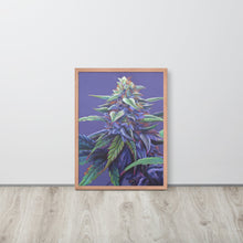 Load image into Gallery viewer, Purple Haze framed poster - red oak frame