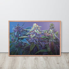 Load image into Gallery viewer, PURPS framed 36x24 poster - red oak frame