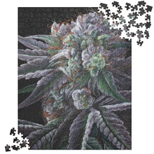 Load image into Gallery viewer, Black Afghan cannabis jigsaw puzzle