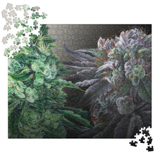 Load image into Gallery viewer, Day & Night cannabis jigsaw puzzle