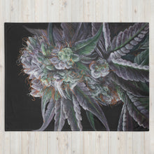 Load image into Gallery viewer, Black Afghan cannabis throw blanket