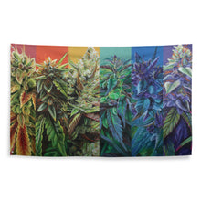 Load image into Gallery viewer, STRainbow Cannabis Flag - Rainbow Weed Flag