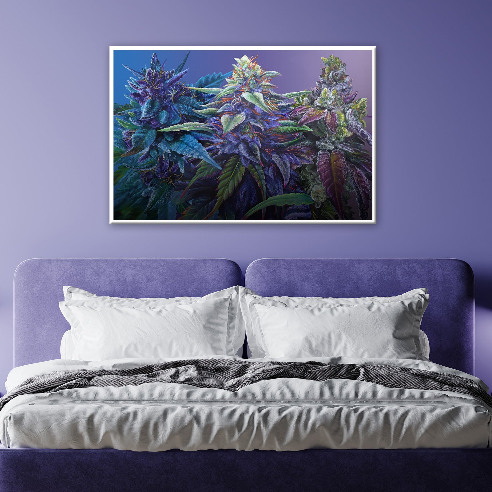 Create a Mesmerizing Purple Aesthetic with Cannabis Art