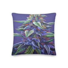 Load image into Gallery viewer, Purple Haze cannabis throw pillow
