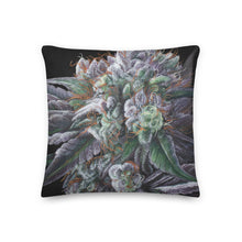 Load image into Gallery viewer, Black Afghan cannabis throw pillow
