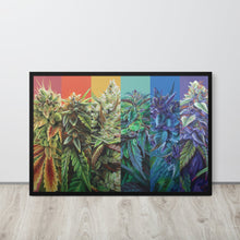 Load image into Gallery viewer, STRainbow framed 36x24 poster - black frame
