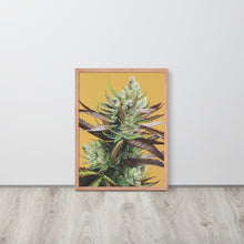 Load image into Gallery viewer, Super Lemon Haze framed poster - red oak frame
