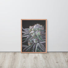 Load image into Gallery viewer, Black Afghan framed poster - red oak frame
