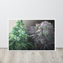 Load image into Gallery viewer, Day &amp; Night framed 36x24 poster - white frame
