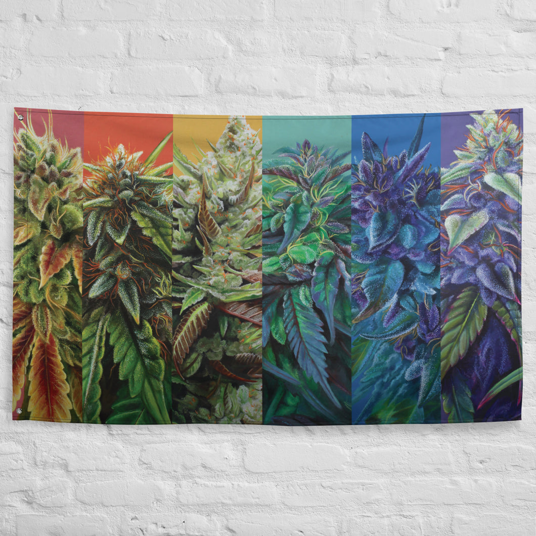 STRainbow Cannabis Flag - Rainbow Weed Flag