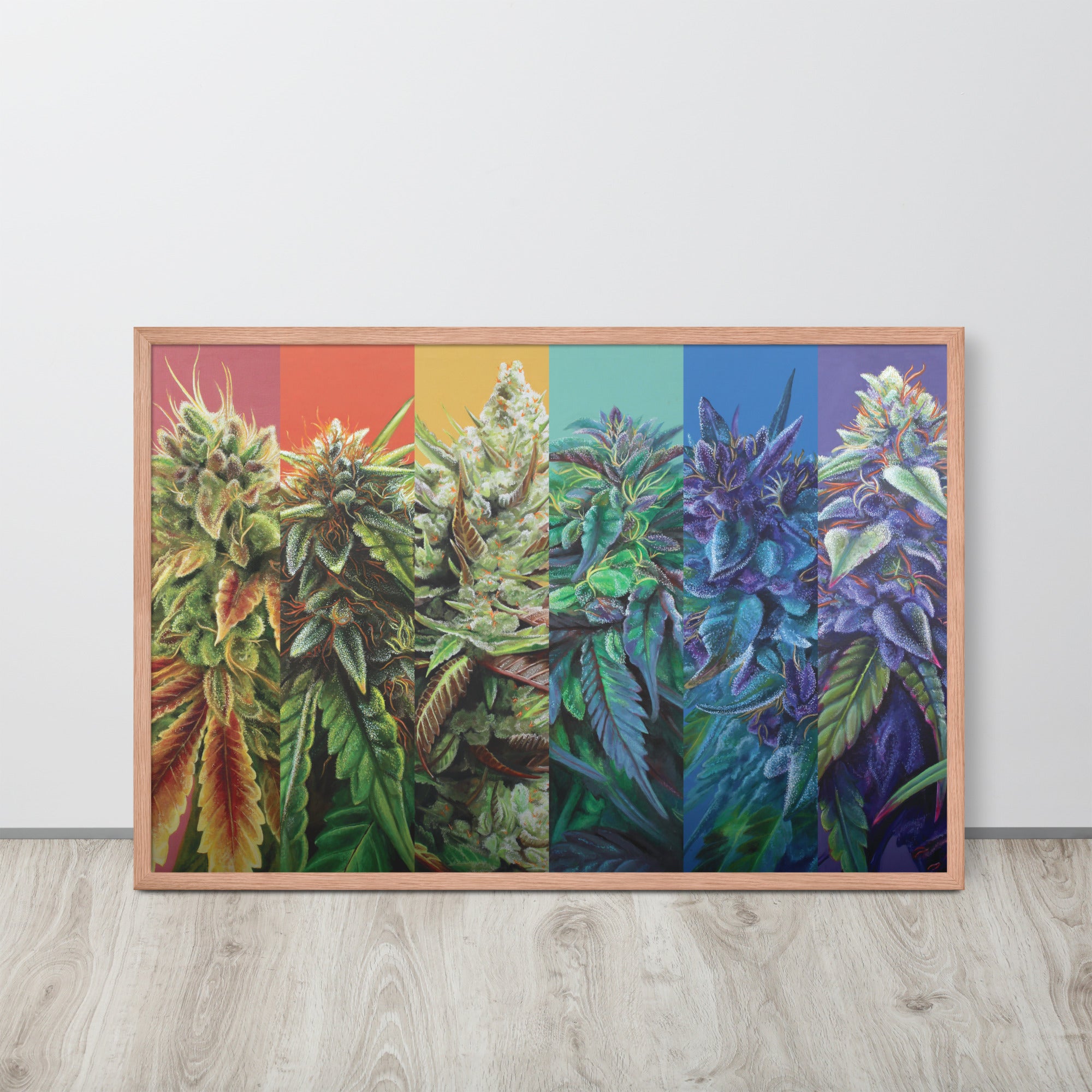 FRAMED STRainbow Cannabis Poster